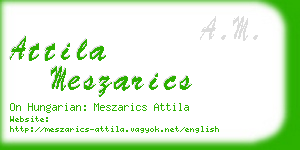 attila meszarics business card